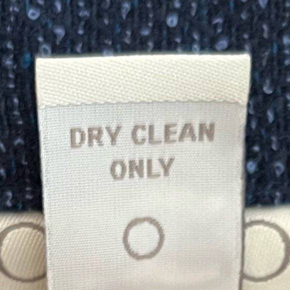 Tweed Bouclé 2 Pc Skirt Blazer Set Professional Suit Blue Gray Black Size 16 - Picture 15 of 16